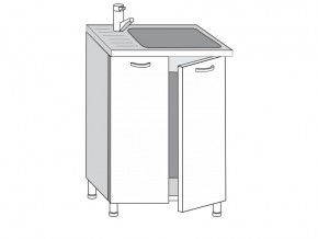 2.60.2мн Шкаф-стол на 600мм под накладную мойку с 2-мя дверцами в Полевском - polevskoj.magazin-mebel74.ru | фото
