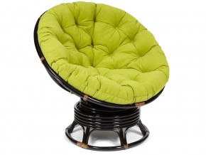 Кресло-качалка Papasan w 23/01 B с подушкой Antique brown, флок Олива в Полевском - polevskoj.magazin-mebel74.ru | фото