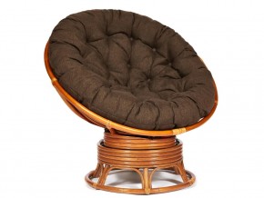 Кресло-качалка Papasan w 23/01 B с подушкой Cognac, ткань Коричневый в Полевском - polevskoj.magazin-mebel74.ru | фото