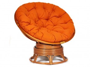 Кресло-качалка Papasan w 23/01 B с подушкой Cognac, ткань Оранжевый в Полевском - polevskoj.magazin-mebel74.ru | фото