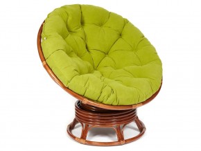 Кресло-качалка Papasan w 23/01 B с подушкой Pecan, флок Олива в Полевском - polevskoj.magazin-mebel74.ru | фото