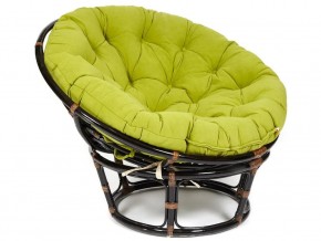 Кресло Papasan 23/01 W с подушкой Antique brown, флок Олива в Полевском - polevskoj.magazin-mebel74.ru | фото