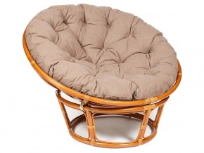 Кресло Papasan 23/01 W с подушкой Cognac, экошерсть Коричневый в Полевском - polevskoj.magazin-mebel74.ru | фото