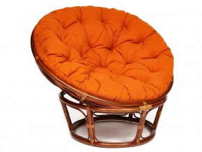 Кресло Papasan 23/01 W с подушкой Pecan, ткань Оранжевый в Полевском - polevskoj.magazin-mebel74.ru | фото