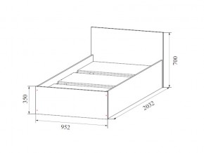 Кровать одинарная (Без матраца 0,9*2,0) в Полевском - polevskoj.magazin-mebel74.ru | фото